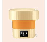 Foldable Washing Machine, Mini Washer, Suitable For Washing Small Clothes, Baby Clothes, Underwear, Socks (Color : Orange)