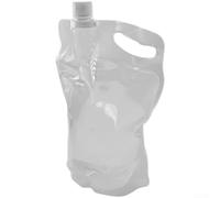 Foldable Water Bag, 5-Pack 2L, Outdoor Hydration Pack, Wide-Mouth Spout, Collapsible PE Design, Camping Hiking Cycling