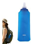 Foldable Water Bottle - 500ml Reusable Leakproof Hydration Cup, Outdoor Sport Drinking Bottle, Travel Mug | Lightweight Squeeze Flask For Runners Cyclists Travelers Father Running