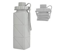 Foldable Water Bottle - 600ml Square Silicone Water Cup | Leakproof Reusable Drink Bottle | Square Folding Water Cup Square Water Bottles | Portable Outdoor Travel Mug