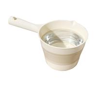 Foldable Water Ladle, Space-Saving Ergonomic Handle, Leak-Proof, Foldable Water Spoon for the Bathroom, for Gardeners, Housewives, Students, Cooking, Shower, Meal Preparation, Gardening