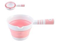 Foldable Water Spoon - Bath Pourer, Portable Spoon, Lightweight Kitchen Spoon, Compact Cooking Aid, Multifunctional Washing Accessory | Convenient With Hook For Daily Use In The Garden Shower