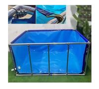 Foldable Water Storage Tank for Breeding Koi Fish - Large Above Ground Ponds with Transparent Window, PVC Canvas Liners & Steel Frame, Easy to Set Up