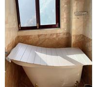 Foldable Waterproof Bathtub Cover & Bath Caddy Tray PVC Dustproof Bath Shelf for Home Spa Fits 150x70cm to 180x80cm Bathtubs Ideal for Relaxation & Storage