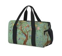 Foldable Waterproof Kids Overnight Bag - Lightweight Travel Holdall Carry On Luggage, Large Capacity Weekend Bag for Boys and Girls for School, Dance, Sports, Agile Colorful Flower Tree