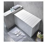 Foldable Waterproof PVC Bathtub Cover 0.6 cm Thick Spa Experience Tray Dustproof Bath Mat for Home Use Perfect for Relaxation and Protection (66 x 85 cm)