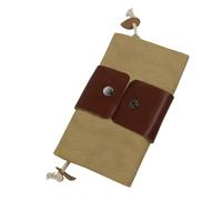 Foldable Waxed Canvas Foraging Pouches for Outdoor Tool Storage Hiking Waist Pack Leather Mushroom Belt Bag Drawstring Waist Pack