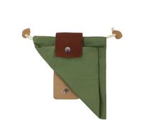 Foldable Waxed Canvas Foraging Pouches for Outdoor Tool Storage Hiking Waist Pack Leather Mushroom Belt Bag Leather Mushroom Belt Pouch