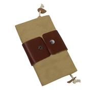 Foldable Waxed Canvas Foraging Pouches Hiking Waist Pack with Drawstring Leather Mushroom Belt for Camping and Waxed Canvas Foraging Pouch