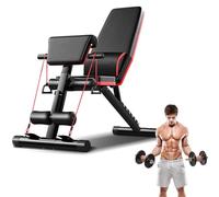 Foldable Weight Bench, Multifunctional Adjustable Bench, Exercise Equipment for Home Use, 7-Position Adjustable Backrest, Workout Bnch for Sit-Ups, Dumbbell Rowing, Bench Press, 160kg Load Capacity