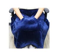 Foldable Wheelchair Leg Cover,Rain Cover for Wheel Small Lap Blanket,Soft Cozy for Knees,Wrap Shawl for Back and Shoulders,Wheelchair Outdoor Blanket(43 * 28inches)(Navy+White)