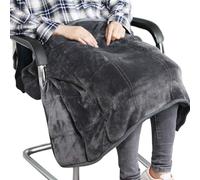 Foldable Wheelchair Leg Cover,Rain Cover for Wheel Weighted Lap Blanket for Adults 8 Pounds Small Throw Travel Heavy Pad Soft Sofa 39in X 23in Lbs - Dark Grey, Machine Washable