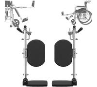 Foldable Wheelchair Legs Elevation Leg Rests for Elevating Leg with Footplates Multifunctional Composite Footplates Fits Most Standard Wheelchairs and Transports Chairs