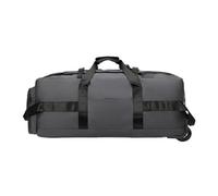 Foldable Wheeled Travel Bag Outdoor Camping Hiking Car Duffle Bags Luggage Moving Handbag Large Sport Fitness Storage Backpack for Gym Overnight Trip Weekender(Grey)