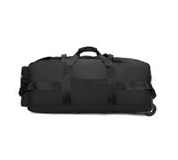 Foldable Wheeled Travel Bag Outdoor Camping Hiking Car Duffle Bags Luggage Moving Handbag Large Sport Fitness Storage Backpack(Black)