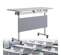 Foldable White Conference Table 160cm Adjustable Height Meeting Table le Training Table Perfect for Conference Rooms 1 Piece