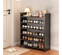 Foldable White Modern Multi-Tier Vertical Shoe Rack - Space-Saving Freestanding Removable & Portable Design for Sports & Casual Shoes - Stylish Wooden Storage for Bedroom & Entryway