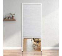 Foldable White Pull Down Room Divider Door No-Drill Concertina Sliding Gate for Bedroom & Doorway Access (65x200cm/25.6x78.7in) - Space-Saving Solution