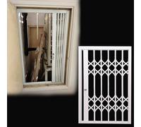Foldable Window Security Grate, 61x122cm, 71x152.5cm, 91.5x152.5cm - Adjustable In-Home Break-in Protection, Pet Safety Barrier for Sliding, Interior Window Guard