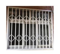 Foldable Window Security Grille for Break-In Protection, Adjustable Horizontal Design with Lock, Ideal for Shops & Hospitals, Sizes 60-120 cm, Durable & Reliable Safety Solution.