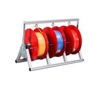 Foldable Wire Spool Rack - Multi-Spool Cable Dispenser with 3/4/5 Storage Trays 50kg Load Capacity Perfect for Automotive Wiring & Construction Sites (340x500x240mm)