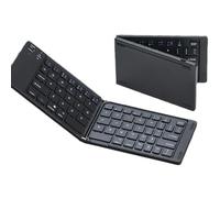 Foldable Wireless Keyboard: Compact Wireless Keyboard, Foldable Rechargeable Keyboard | Portable Wireless Keyboard for Tablets and Smartphones, Lightweight Folding Keyboard for Office Travel