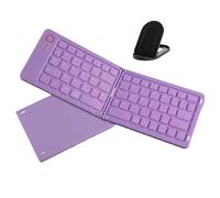 Foldable Wireless Keyboard, Foldable Pocket Keyboard - Foldable Keyboard for Business Travel, Laptops, Tablets and Smartphones, Easy Switching Up to 3 Devices Povanjer