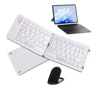 Foldable Wireless Keyboard - Foldable Pocket Keyboard, Ultra Slim Ultra Slim Folding Keyboard Most Tablets, Laptops & Smartphones, Support 3 Devices, Wireless Keyboard