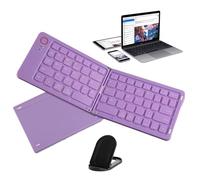 Foldable Wireless Keyboard - Foldable Pocket Keyboard, Ultra Slim Ultra Slim Folding Keyboard Most Tablets, Laptops & Smartphones, Support 3 Devices, Wireless Keyboard