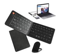 Foldable Wireless Keyboard | Foldable Travel Keyboard | Foldable Keyboard for Business Travel, Laptops, Tablets and Smartphones, Easy Switching Up to 3 Povanjer
