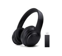 Foldable Wireless TV Headphones, Active Noise Cancelling Headphones, Wireless Bluetooth Headphones with Microphone, High Fidelity Audio Deep Bass Wireless Over-ear Headphones for Adults and Seniors