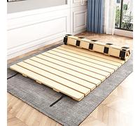 Foldable Wooden Bed Board - Solid Wood Tatami Floor Mattress Base with Nylon Cord for Firm Support & Japanese Style Sleeping
