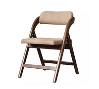 Foldable Wooden Dining Chair, Upholstered, No Armrest, Space-Saving Design for Easy Storage, Ideal for Guest Reception, Dining Room, Bedroom, Indoor Use