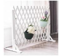 Foldable Wooden Garden Panel - Retractable Trellis Fencing for Indoor/Outdoor Use Self-Supporting Size 90x160cm White Perfect for Privacy and Decoration