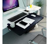Foldable Wooden Keyboard Tray - Ergonomic Space-Saving Desk Extension for Home & Office Workspace