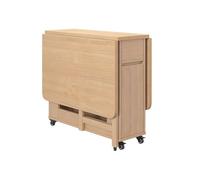 Foldable Wooden Kitchen Table with Chairs and Wheels Multifunctional Dining Table for Small Apartments - Space-Saving Dining Furniture (1 Table)