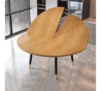 Foldable Wooden Round Table Top Extender Adjustable 47-87in Space-Saving Design for Catering & Banquet Events Elegant Walnut Finish - Versatile Folding Table for Parties