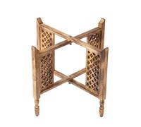 Foldable Wooden Serving Tray Candle Tray Decor Tray Brown Oriental 60cm