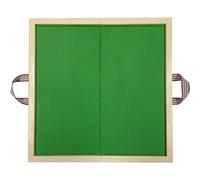 Foldable Wooden Square Game Table, Portable 4 Player Domino & Mahjong Stand, No Legs Design for Indoor Outdoor Use