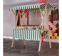 Foldable Wooden Vendor Stall, Foldableen Street Vendor Cart With Canopy Multicolor Multiple Sizes(Green/a,Width/120cm(47 1/4"))
