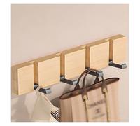 Foldable Wooden Wall Coat Rack with Multiple Hoo for Coats and Bags - Perfect for Hallway Living Room or Bedroom Space-Saving Design and Slish Sto Solut
