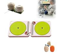 Foldable Yarn Holder Portable Travel Case for Crochet & Knitting, Compartment for Hooks, Stitch Markers & Small Knitting Tools, Ideal for Travel & Home Crafting (E)