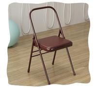 Foldable Yoga Chair for Iyengar, Non-Slip Auxiliary Folding Chair for Flexibility & Strength Training, Perfect for Balance & Handstands - Brown