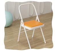 Foldable Yoga Chair for Iyengar Yoga - Non-Slip Auxiliary Chair for Flexibility, Strength Training, Balance & Handstands - Portable & Lightweight (Orange)