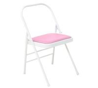 Foldable Yoga Chair for Iyengar Yoga Non Slip Support Chair for Flexibility Strength Training and Hand Balance Pink Yoga Aid