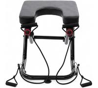 Foldable Yoga Inversion Chair With Traction Rope And Dual Handrails | U-Shaped Steel Base And PU Seat Support Inversion Practice, Stretching And Home Exercise