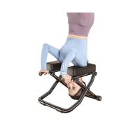 Foldable Yoga Inversion Chair,Yoga Headstand Bench with Handles,Feet Up Trainer Headstand Stool,Easy to Carry,for Balconies Offices(Black)
