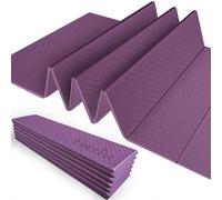 Foldable Yoga Mat - 1/3 Inch Thick, Lightweight, Easy to Store, Non-Slip Travel Yoga Mat for Fitness, Yoga, Pilates, Home Workouts, and Floor Exercises
