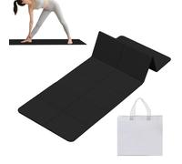 Foldable Yoga Mat - 6 mm Thick Waterproof for Training, Lightweight Folding Yoga Mat with Storage Bag for Travel, Home, Outdoor, Studio, Training