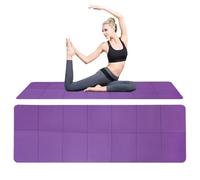 Foldable Yoga Mat - Foldable Yoga Mat, Portable Folding Yoga Mat Double Sided Non Slip | Silent Home Exercise Mat with Carry Bag for Yoga and Y
